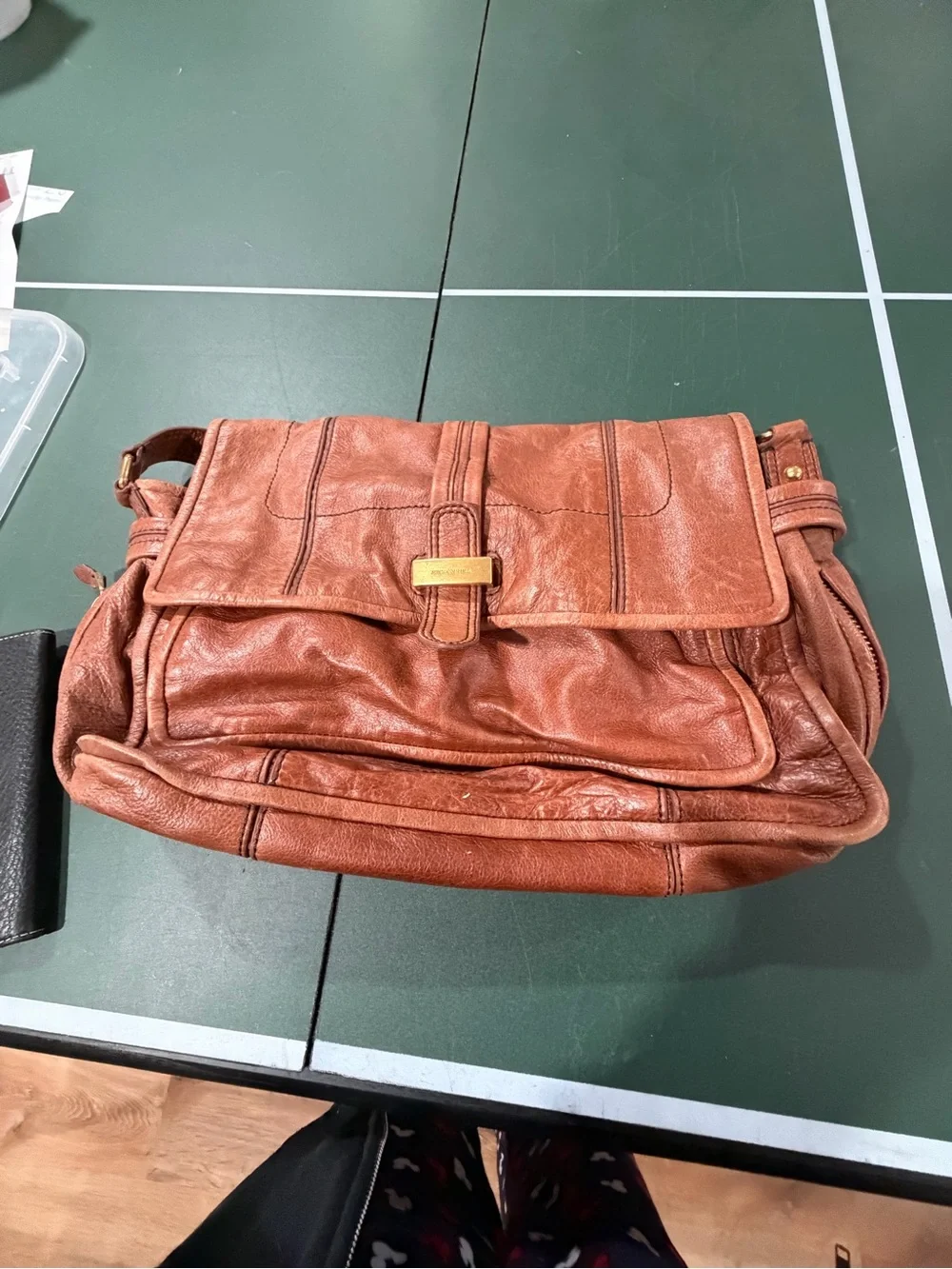 Juicy Couture Burnt Orange Leather Hobo Shoulder Bag